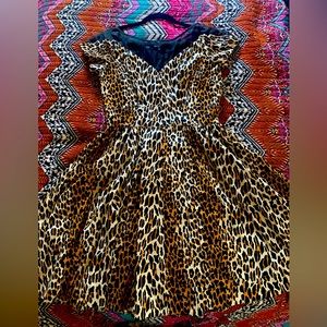 Trash Diva 50s Leopard Lottie Dress. Size 8. EUC